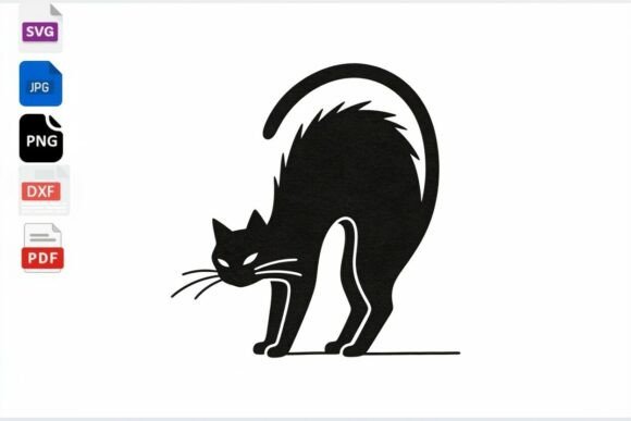 Black Cat SVG Halloween Clipart