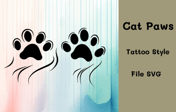 Cat Paws Calm Tattoo Style