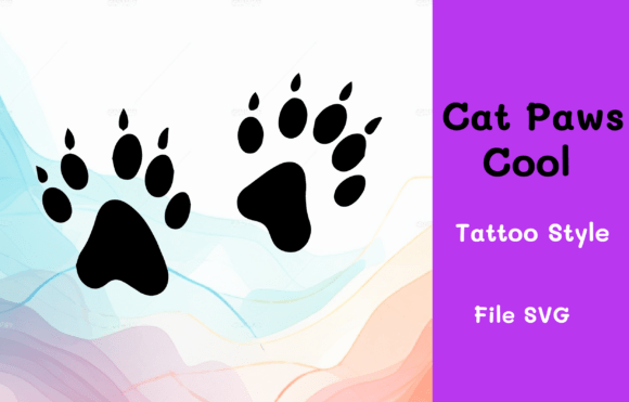 Cat Paws Cool Majestic Tattoo Style