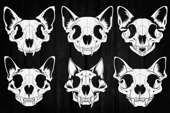 Cat Skull SVG, Sphynx Cat SVG, Cat SVG
