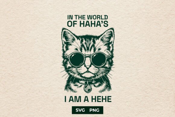 Cool Cat World of Hahas I Am Hehe SVG