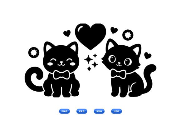 Cute Cat SVG Clipart Kit