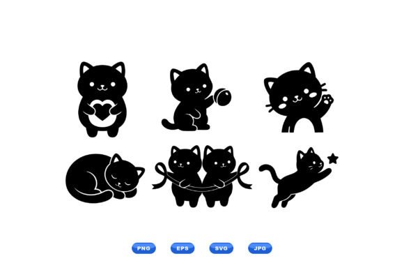 Cute Kawaii Cat SVG Collection