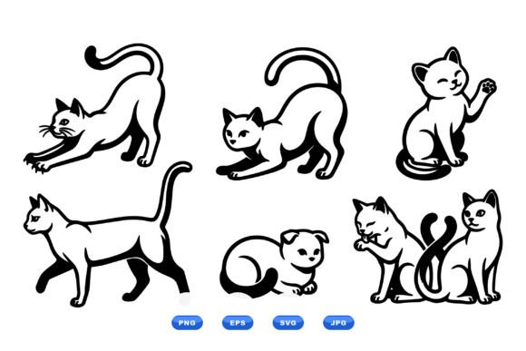 Minimal Cat SVG Illustrations