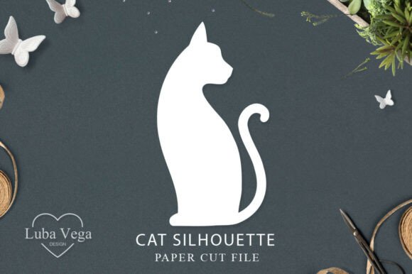Paper Cut Cat SVG Cat Laser Cut