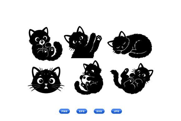Playful Kitten SVG Clipart