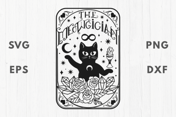 The Magician Cat SVG Tarot Card